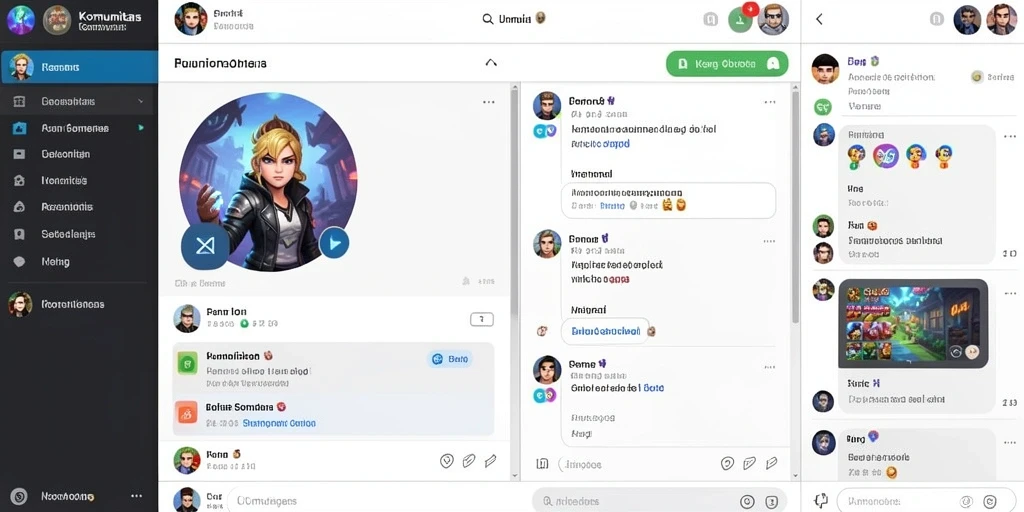 Screenshots dari berbagai aksi seru dalam permainan.