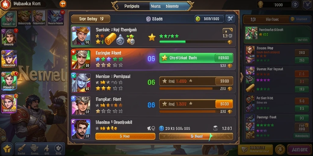 Screenshot menampilkan variasi permainan yang tersedia.